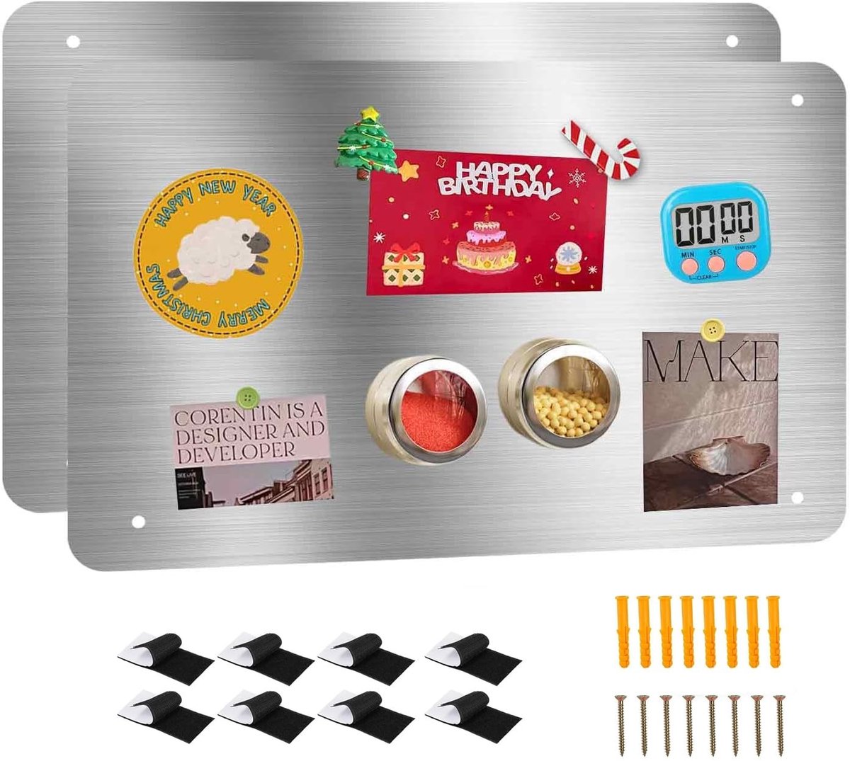 Solidchoice - Set van 2 Magnetische Borden 43.5 x 30 cm