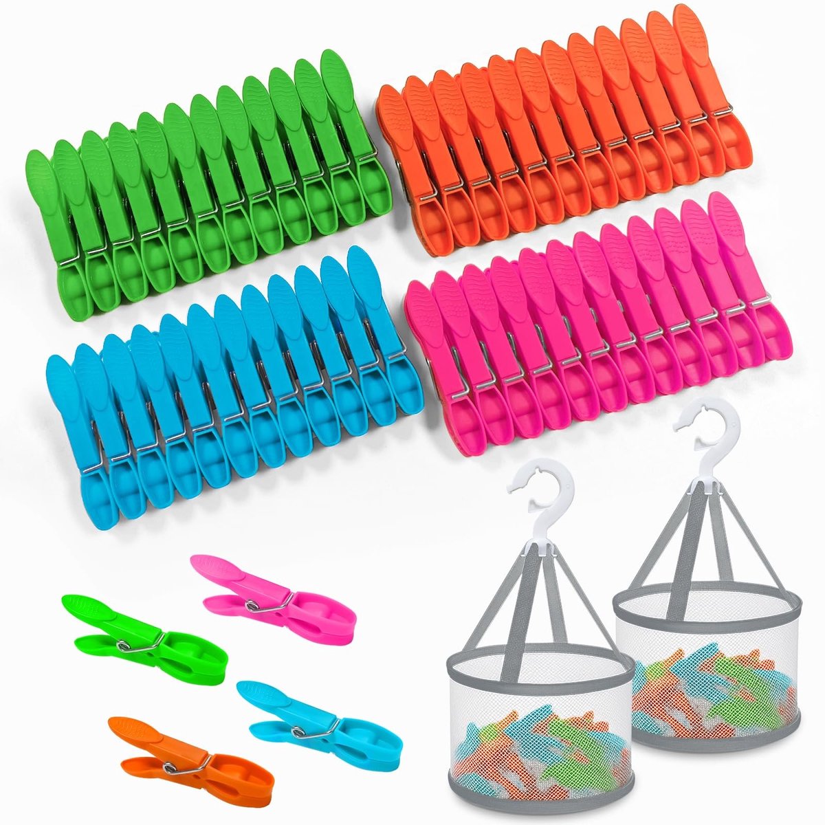 Solidchoice - Set van 48 Kledinghangers met Opbergzak voor Perfecte Organisatie