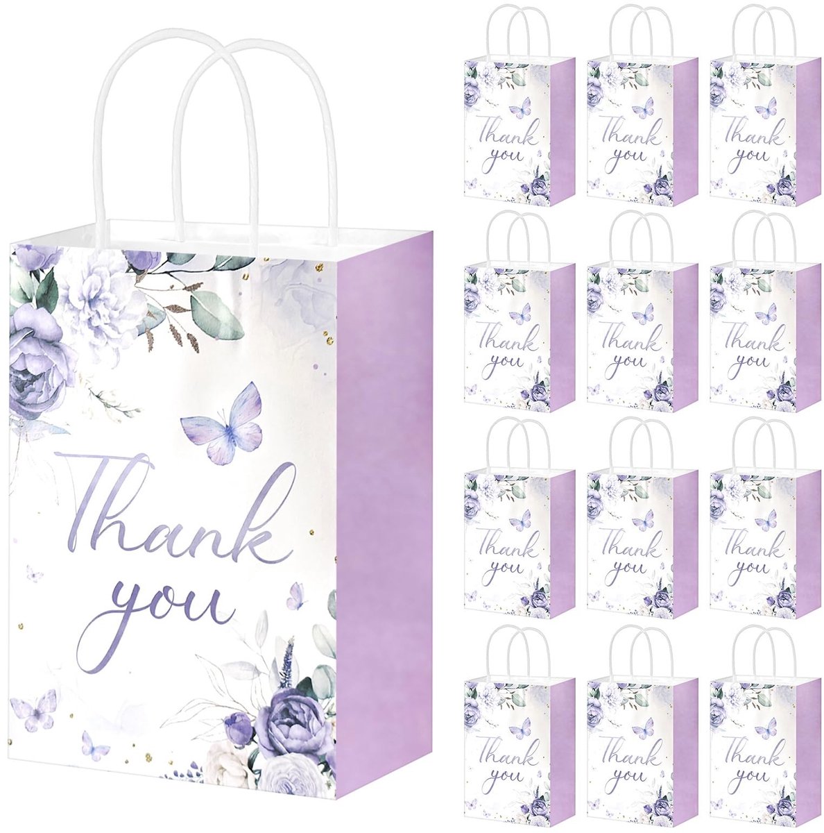 Solidchoice - Set van 12 Papieren Vlinder Cadeauzakjes