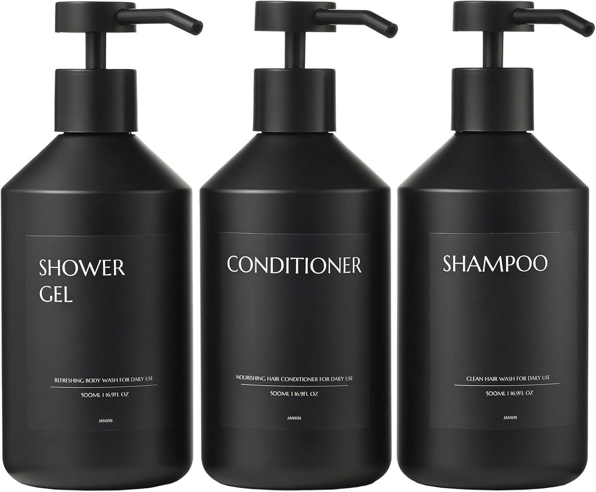 Zeepdispenser Set - Zwart - 500 ml - Wandmontage met Pomp - Voor Keuken en Badkamer