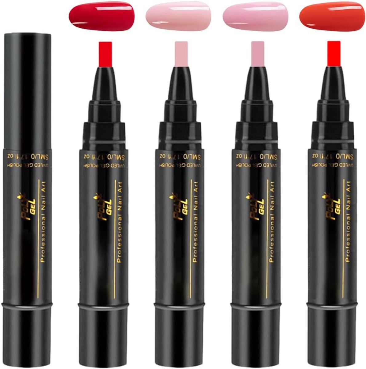 Nagellakstiftenset 6 kleuren - 3-in-1 UV-nagelkunst - langdurige glans - eenvoudig thuis gebruik - ShopVlot