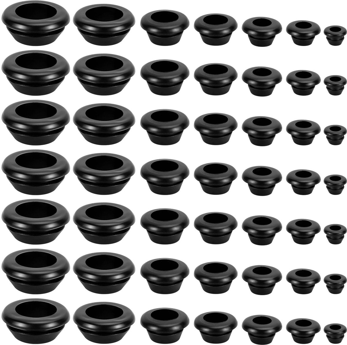 Solidchoice - 70 Stuks Waterdichte Rubber Kabeldoorvoeren in Diverse Maten