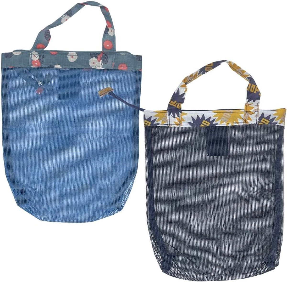 Toilettas Set van 2 - Mesh - Met Rits - Perfect voor Zwemmen en Kamperen - ShopVlot