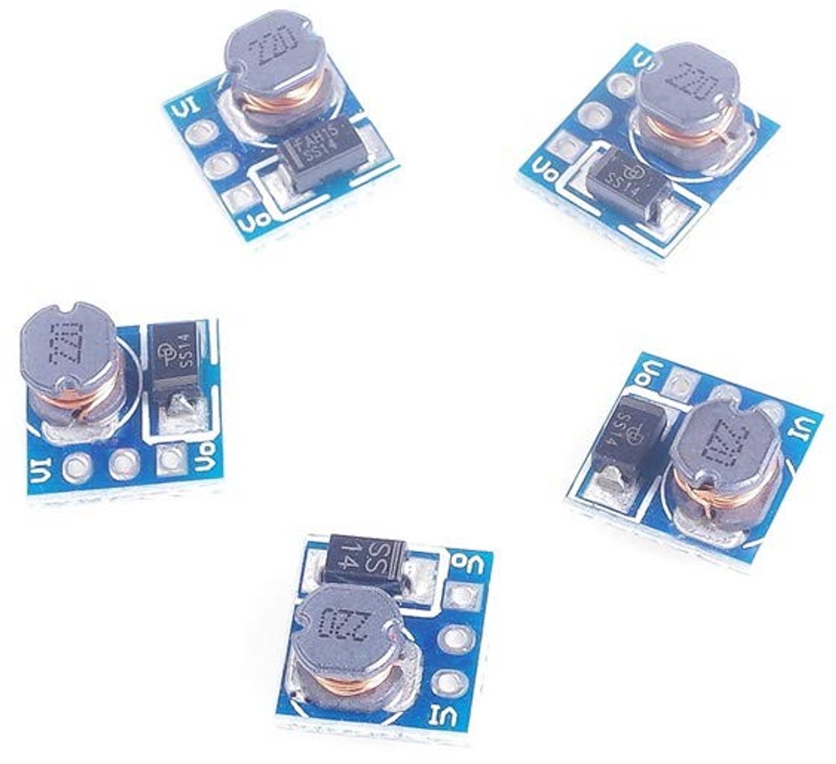 Solidchoice - Set van 5 DC-DC Step-Up Voltage Boost Converter Modules