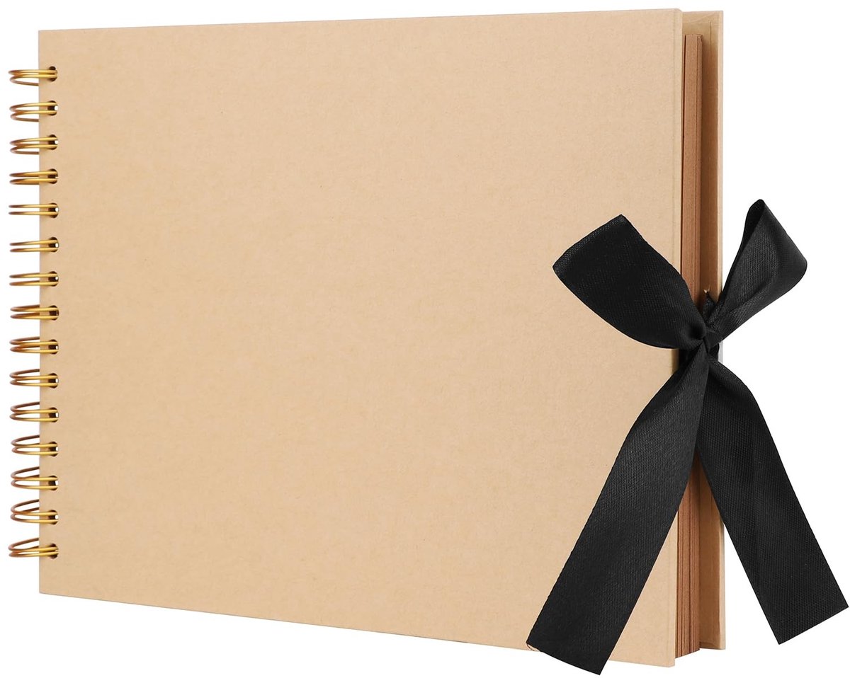 Solidchoice - DIY Fotoalbum met 80 Zwarte Pagina's voor Creatieve Projecten