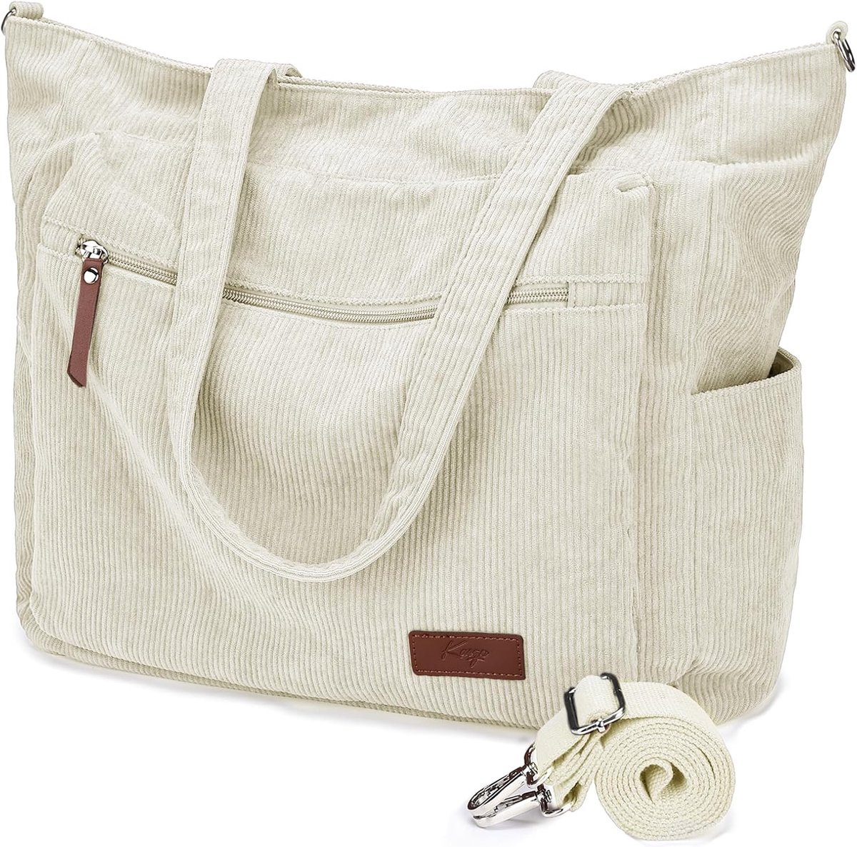 Tote Bag Large - Corduroy - Lichtgewicht - Ideaal voor werk en winkelen - ShopVlot