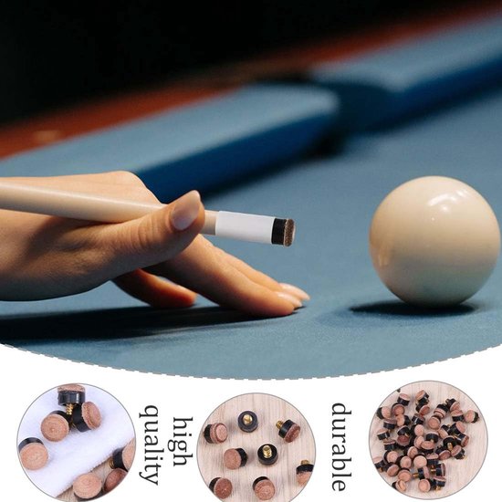 Solidchoice - Set van 12 Hard Billiard Cue Tips voor Cue Sticks — afbeelding 4