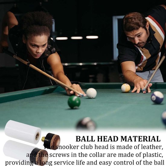 Solidchoice - Set van 12 Hard Billiard Cue Tips voor Cue Sticks — afbeelding 3