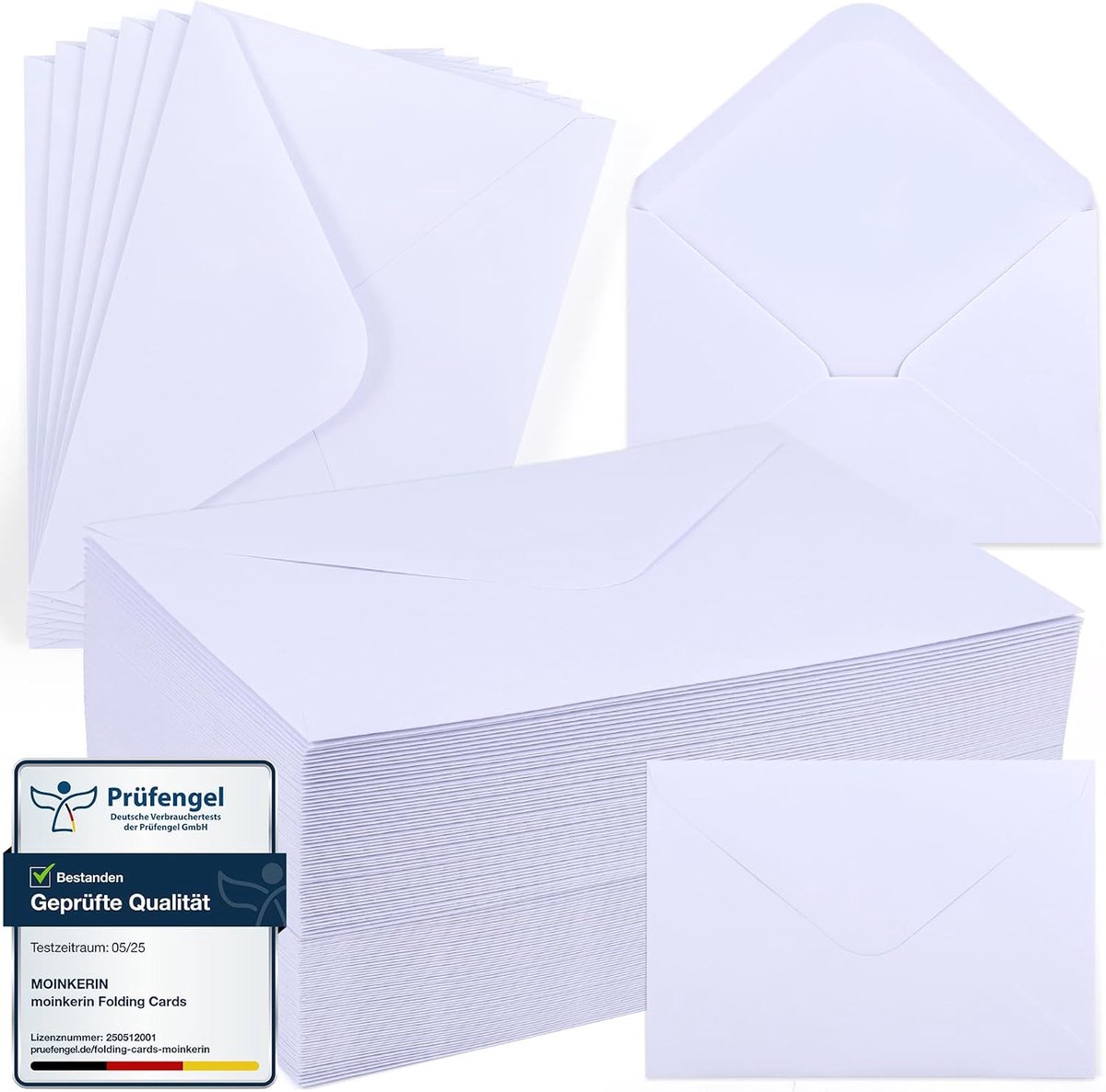 Enveloppen zonder venster - kraftpapier - 110 stuks met natte gom - ideaal voor brieven en uitnodigingen - ShopVlot