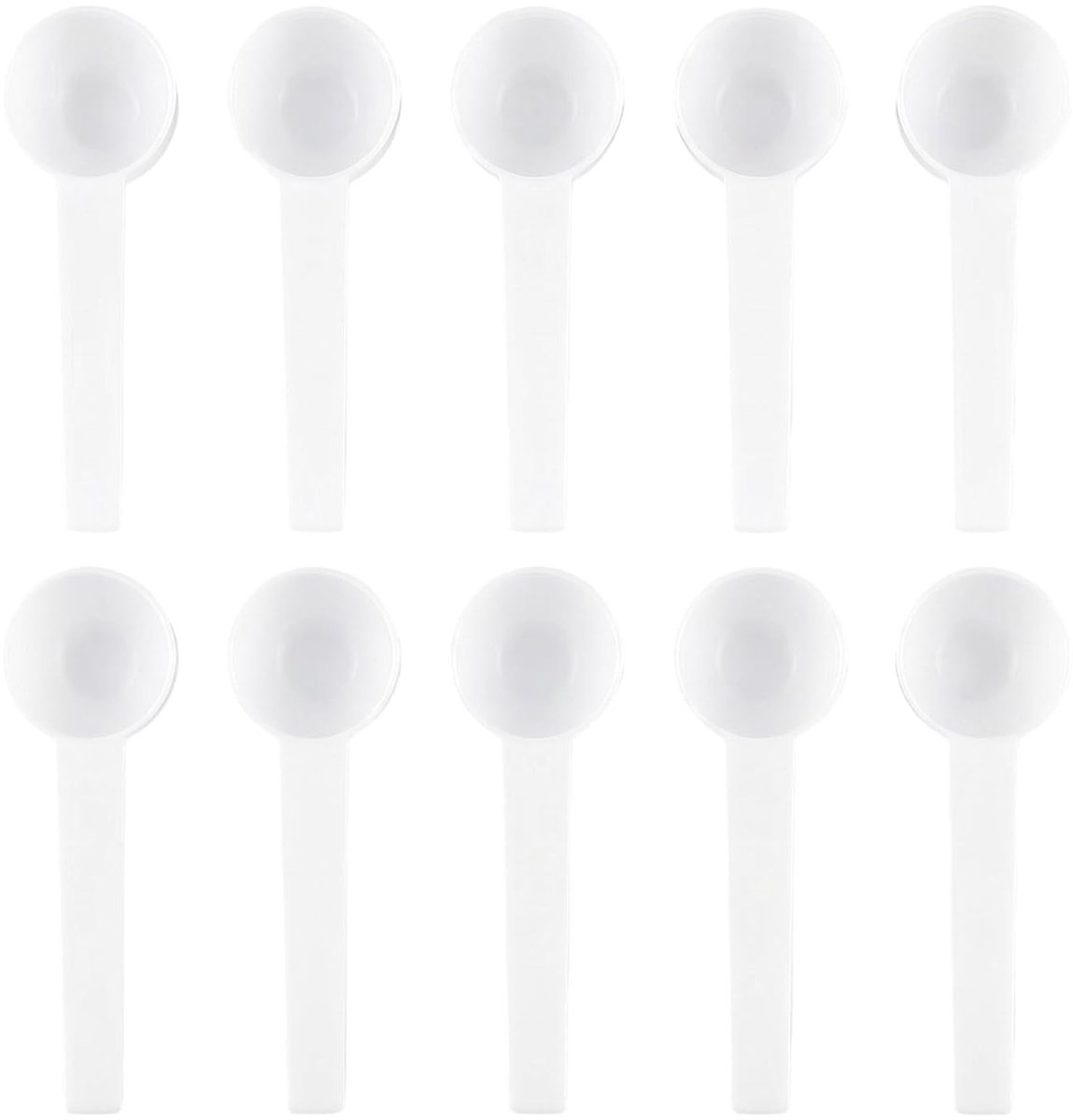Solidchoice - Set van 10 Plastic Maatlepels met Lange Handgreep