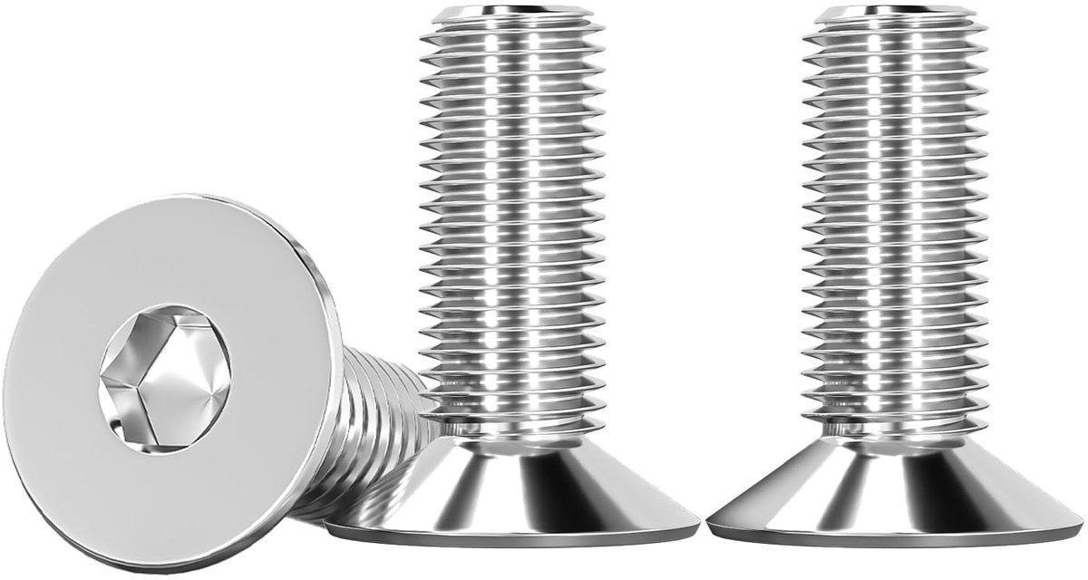 Solidchoice - 10 Stuks RVS M8 x 20mm Countersunk Head Schrauben