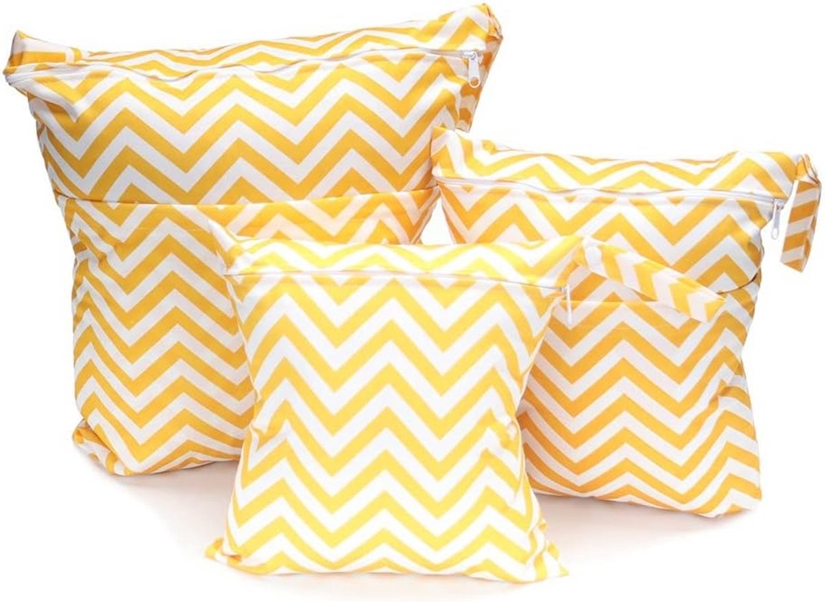 Natte zakken 3-pack - waterdicht en wasbaar - met rits - perfect voor luiers en kindermateriaal - ShopVlot