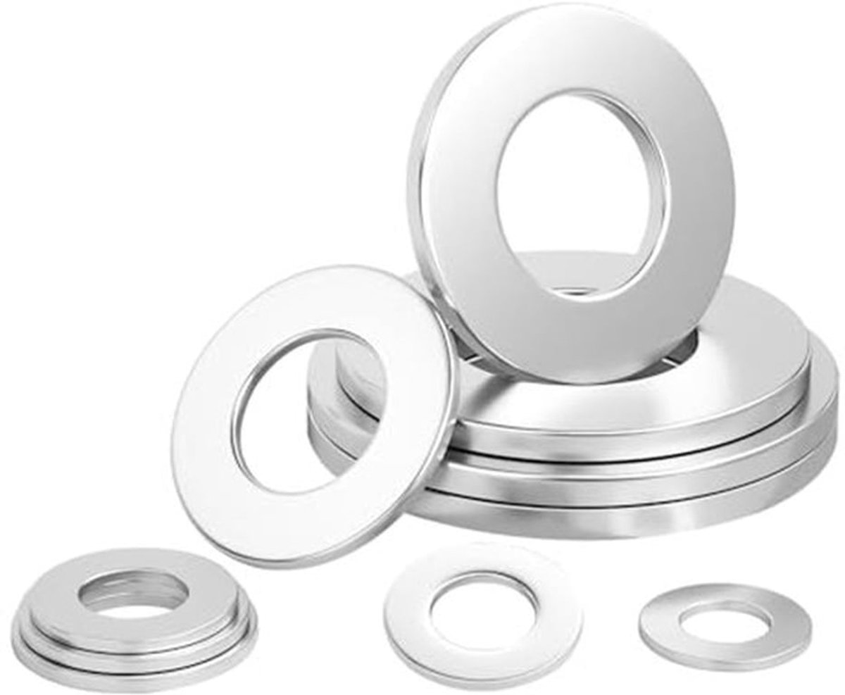 25 stuks sluitringen van roestvrij staal, M5 x 8 mm sluitringen, platte onderlegringen voor schroeven, moeren en draadstangen