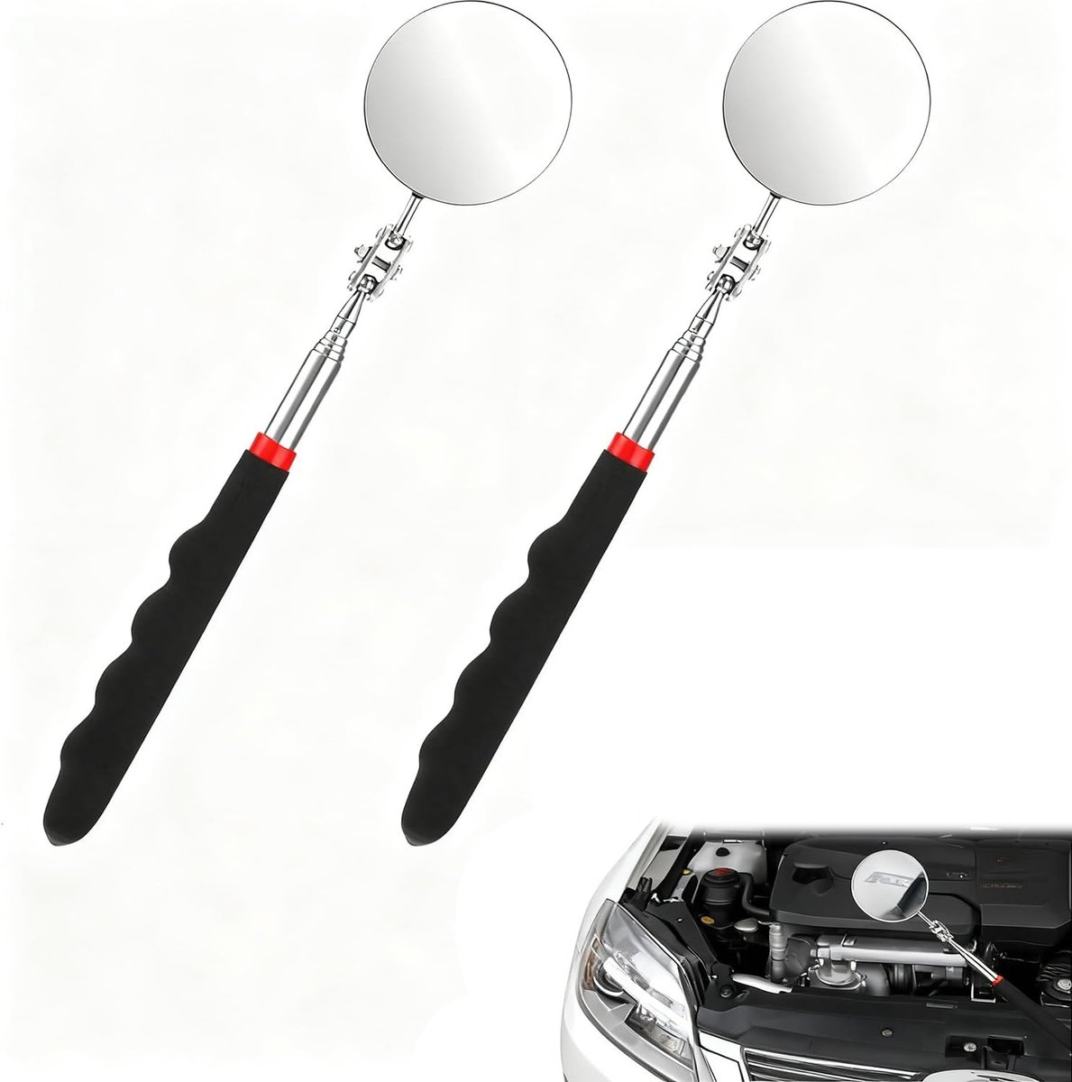 Magnetische ophaaltool met telescopische handgreep - flexibele inspect mirrors - veelzijdig voor mechanica - ShopVlot
