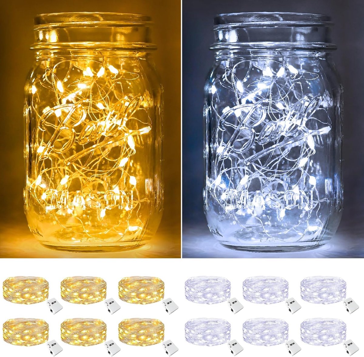 led-lichtsnoer 2 m - batterij - 20 leds - sfeervolle decoratie - ShopVlot