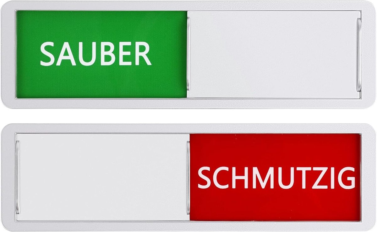 Vaatwasser indicator magnetisch 17,8 × 5 cm - modieuze keukenaccessoire - herinnering voor schone en vuile borden - ShopVlot