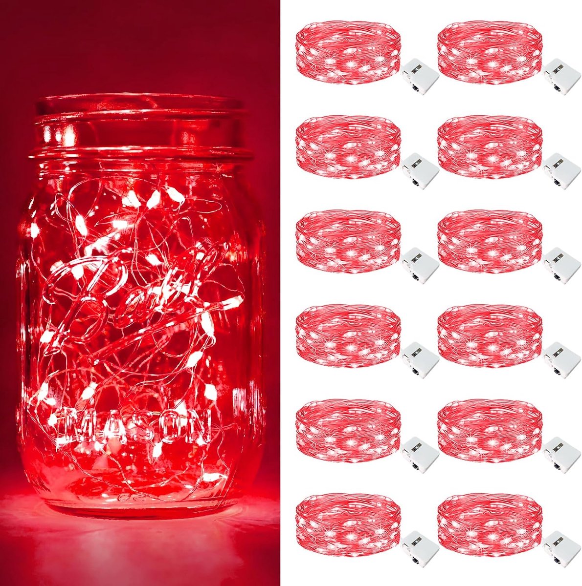 Mini fairy lights - 12 stuks - waterdicht - energie-efficiënt - sfeervolle kerstdecoratie - ShopVlot
