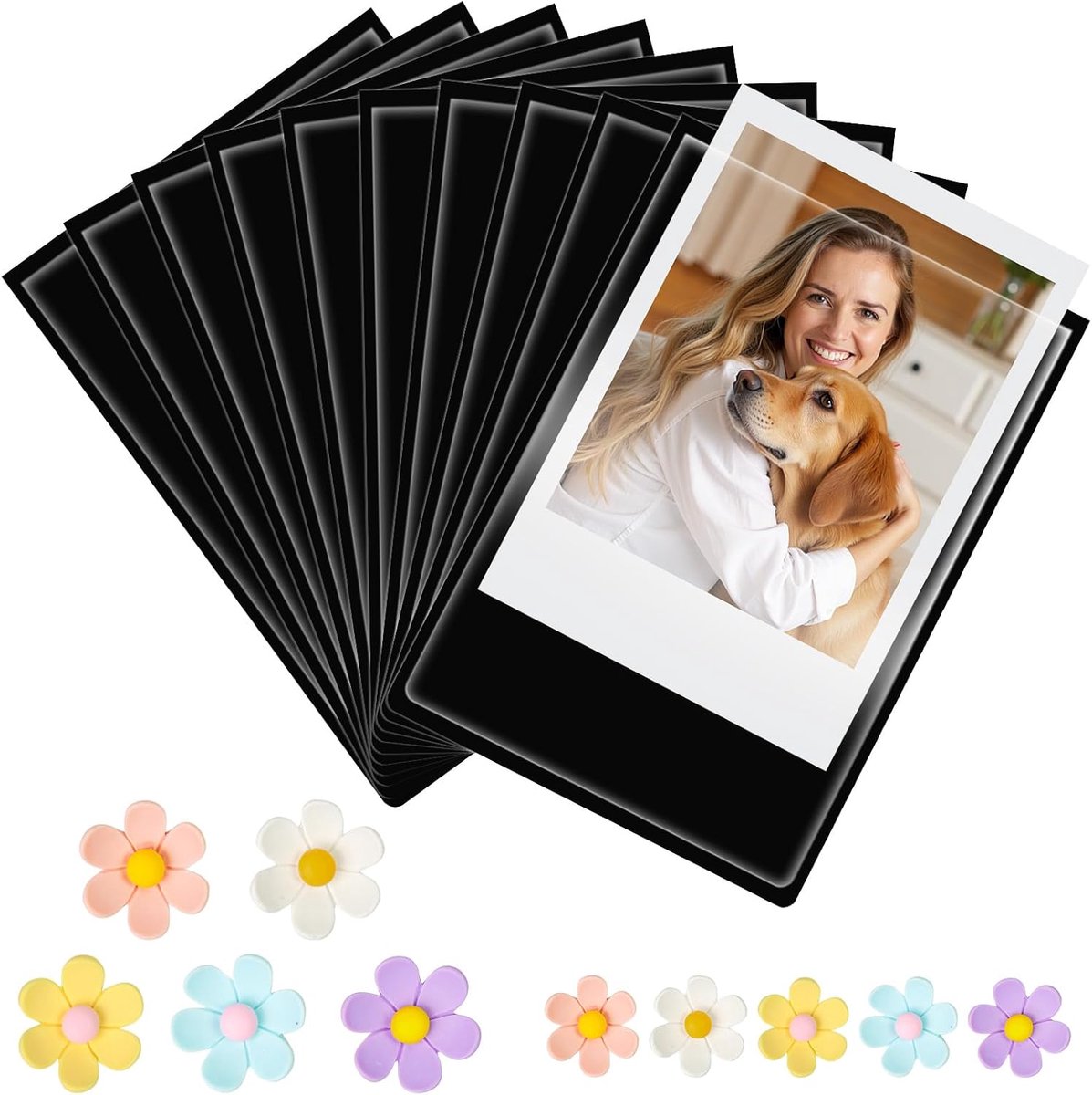 Mini Magnetische Fotolijstjes 10 Stuks - 3D Bloemen koelkastmagneten - Kleurrijk en decoratief - ShopVlot