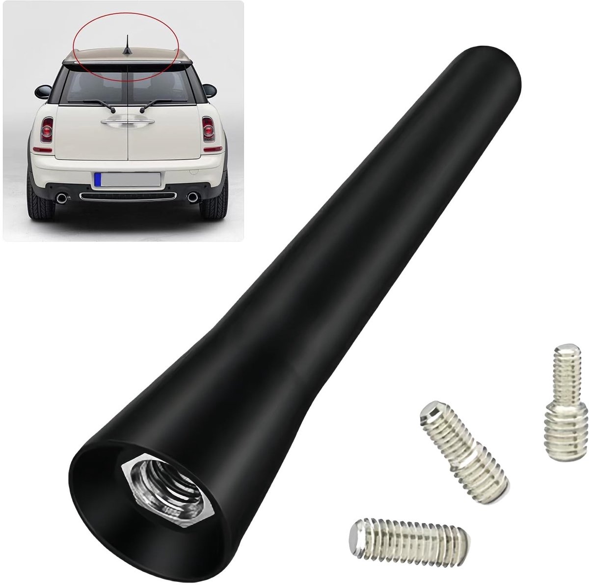 Solidchoice - Universele Korte Auto Antenne 6.5 cm voor FM/AM