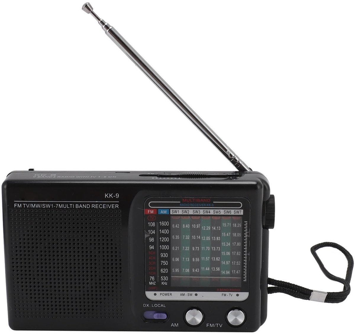 Solidchoice - Draagbare Multiband Radio met Antenne voor Thuis en Nodig