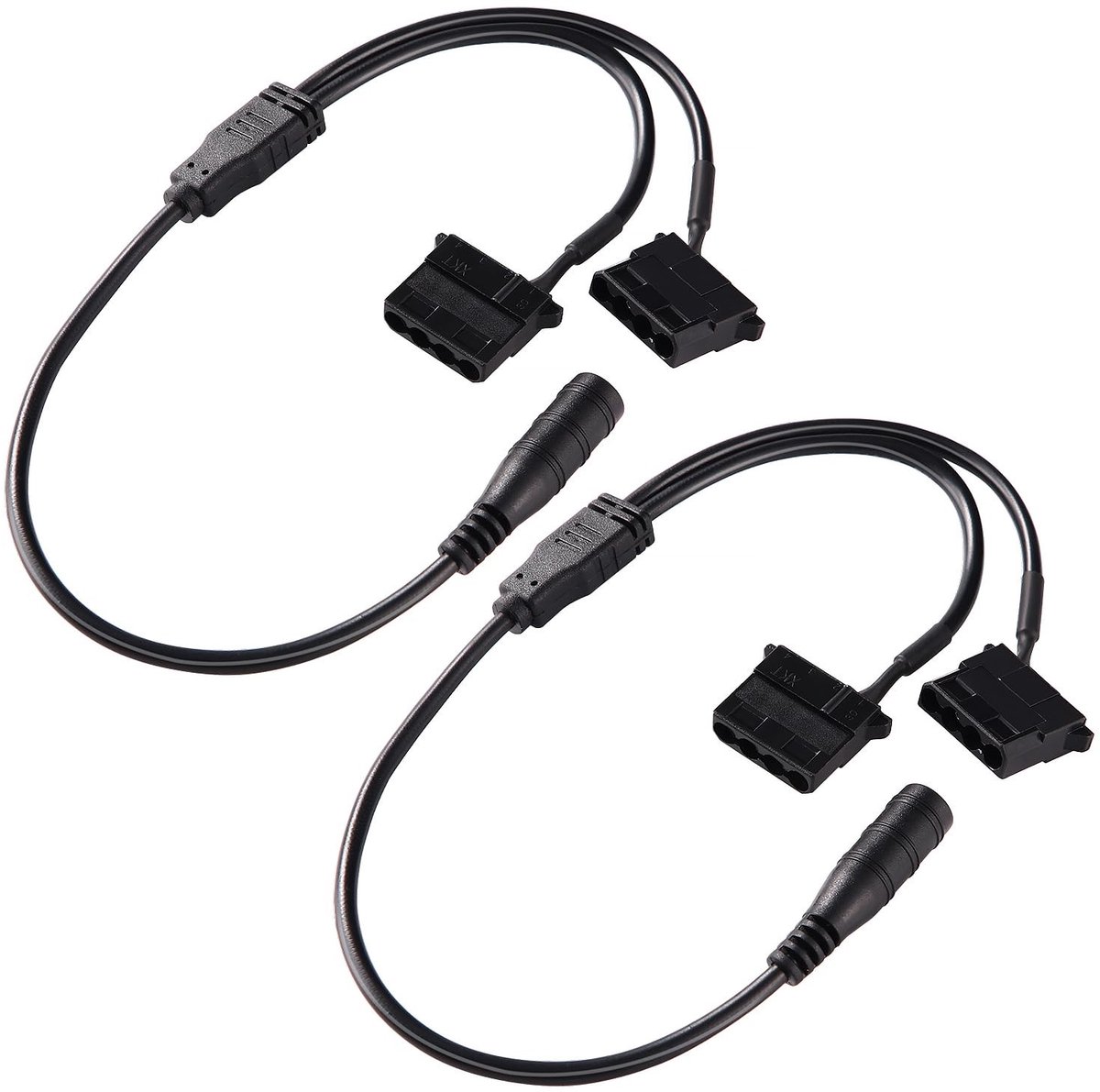 Solidchoice - DC Power Plug naar 4 Pin Molex Fan Adapter Kabel 35cm