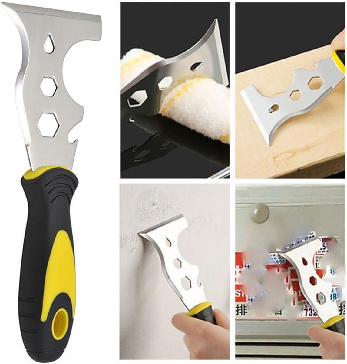 Putty Knife 13-in-1 - Rvs Multifunctioneel - Schraper en Verfstripper - Ideaal voor Stukadoorwerk - ShopVlot