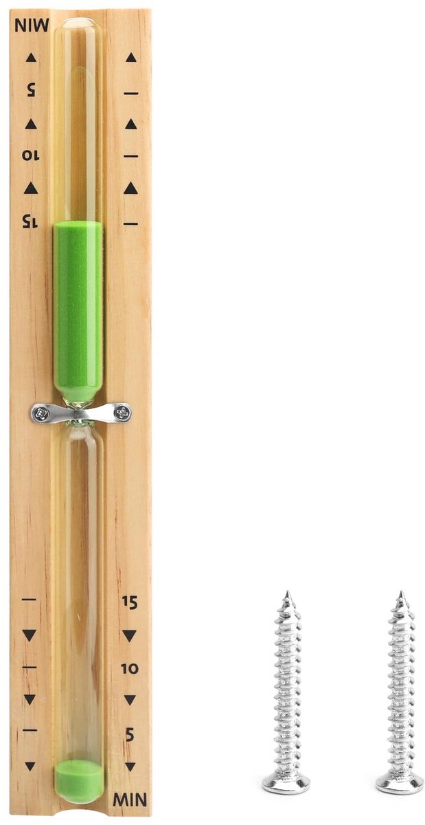 Solidchoice - Houten Zandloper voor Sauna 15 Minuten