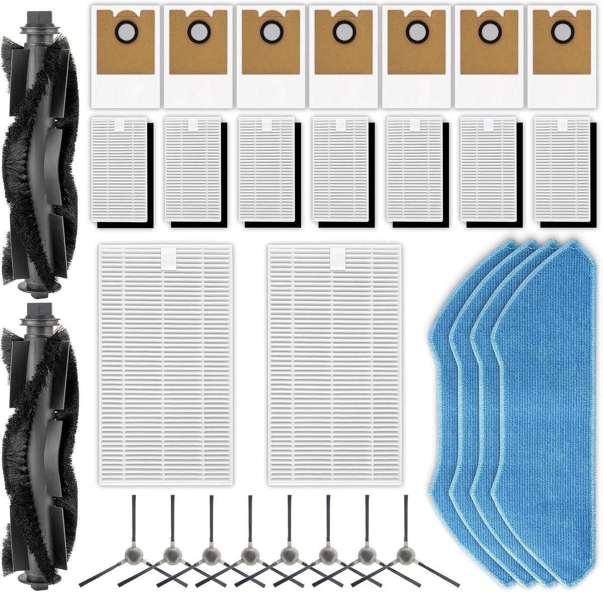 Robot stofzuiger accessoires set - 30 vervangingsonderdelen - inclusief borstels en filters - optimale reiniging - ShopVlot