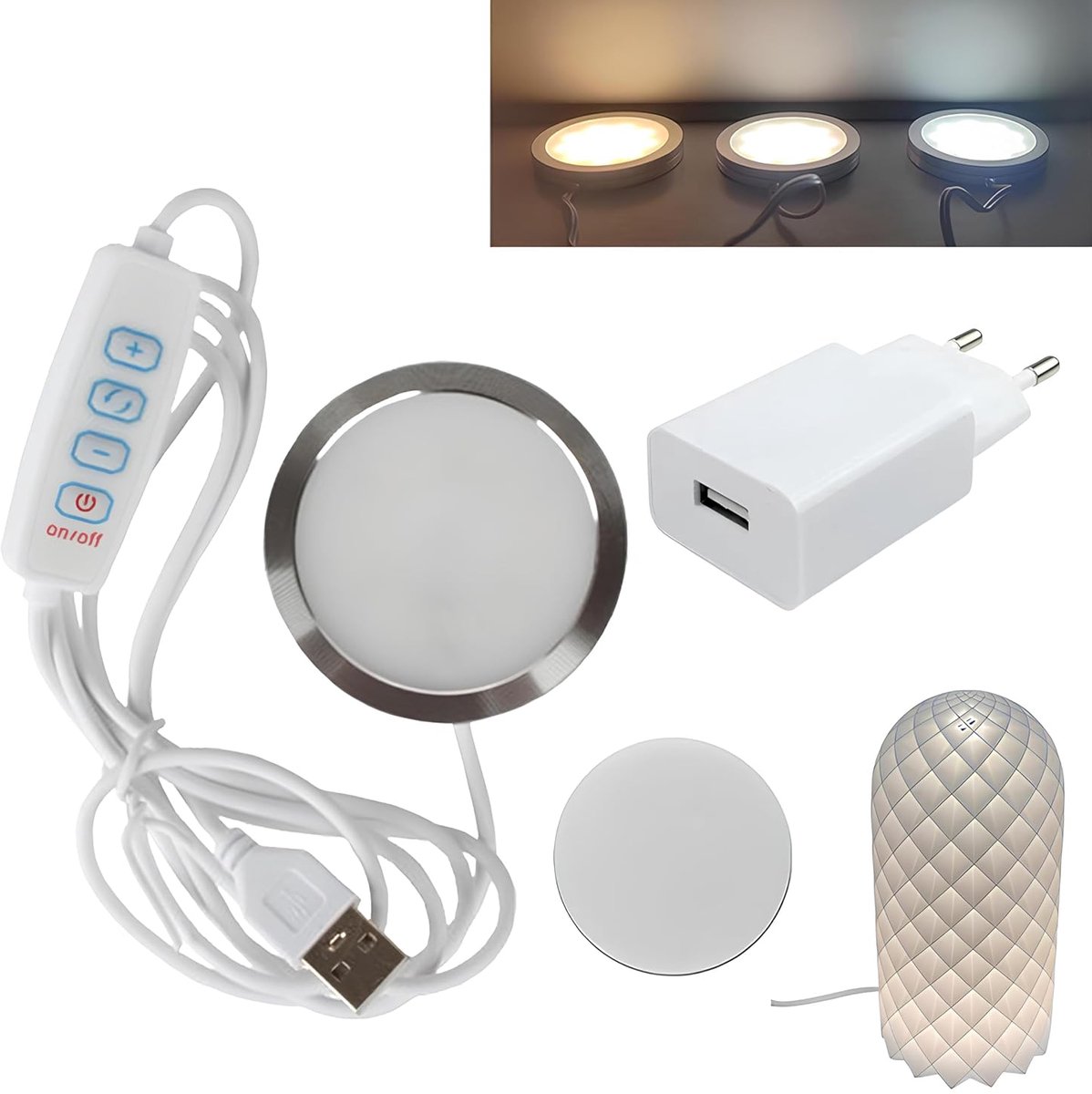 3D Printer LED Lamp Set - Lichtstrip voor Bambu Lab A1/A1mini/P1S/P1P/X1C - USB Nachtlamp met Aan/Uit Schakelaar - ShopVlot