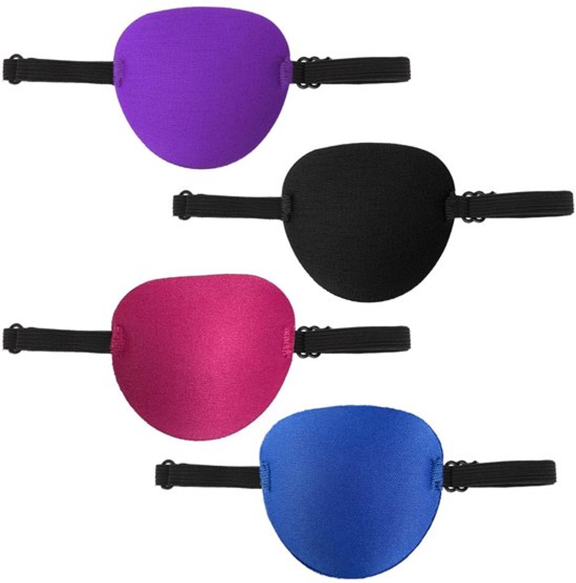 Oogkleppen 4 stuks - Verstelbare 3D-oogkleppen - Amblyopie-oogkussens - Zachte/ademende stof - Volledige oogafdekking - Comfortabel/duurzaam - Oogmasker