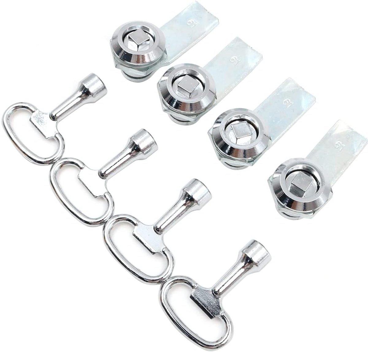 Cabinet deur slot - 22mm diameter - zinklegering - 4 sloten met sleutels voor veilig beheer - ShopVlot