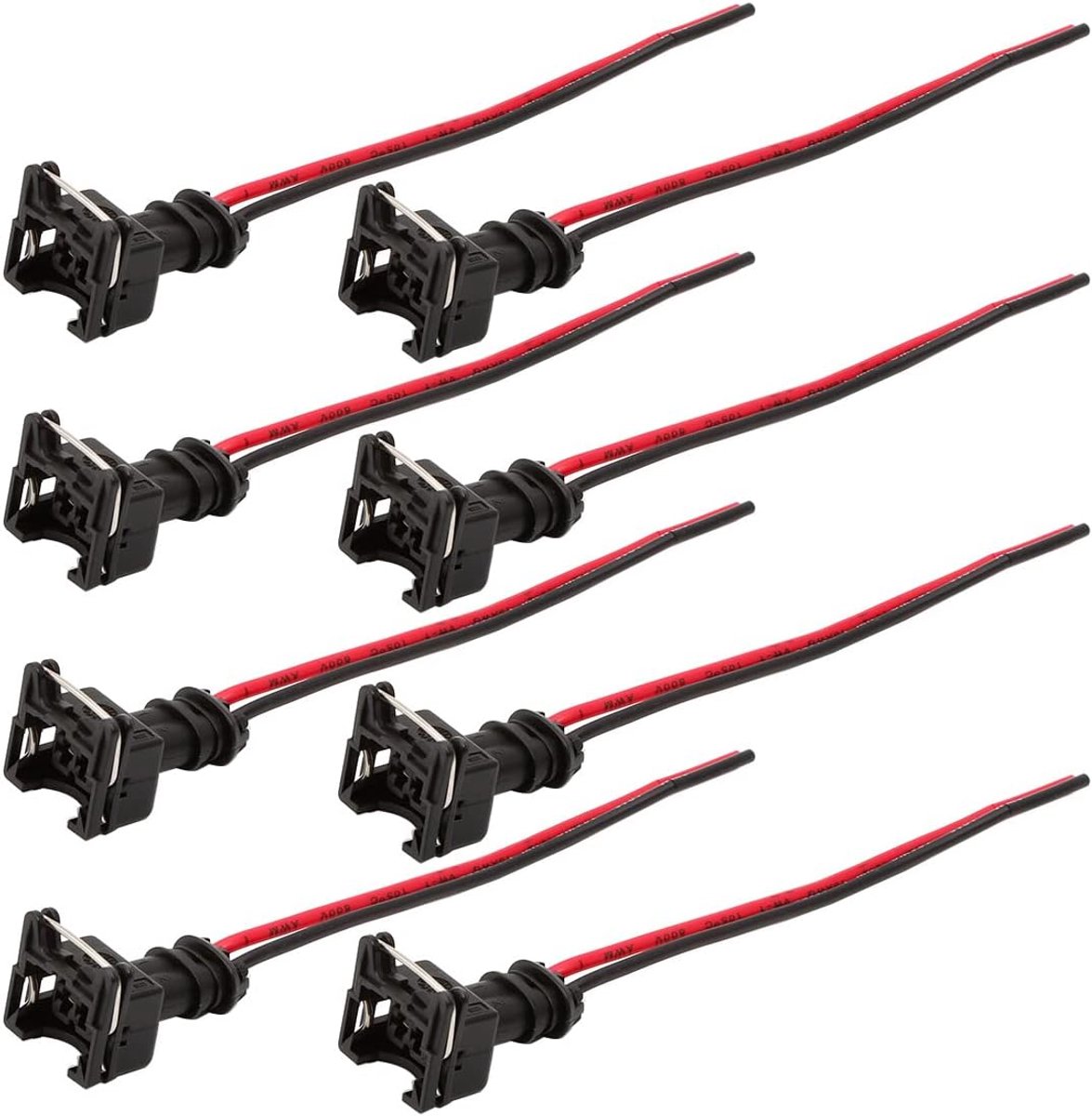 8PCS brandstofinjector connector - EV1 OBD1 stekker - hoogwaardig materiaal - eenvoudig te installeren - ShopVlot