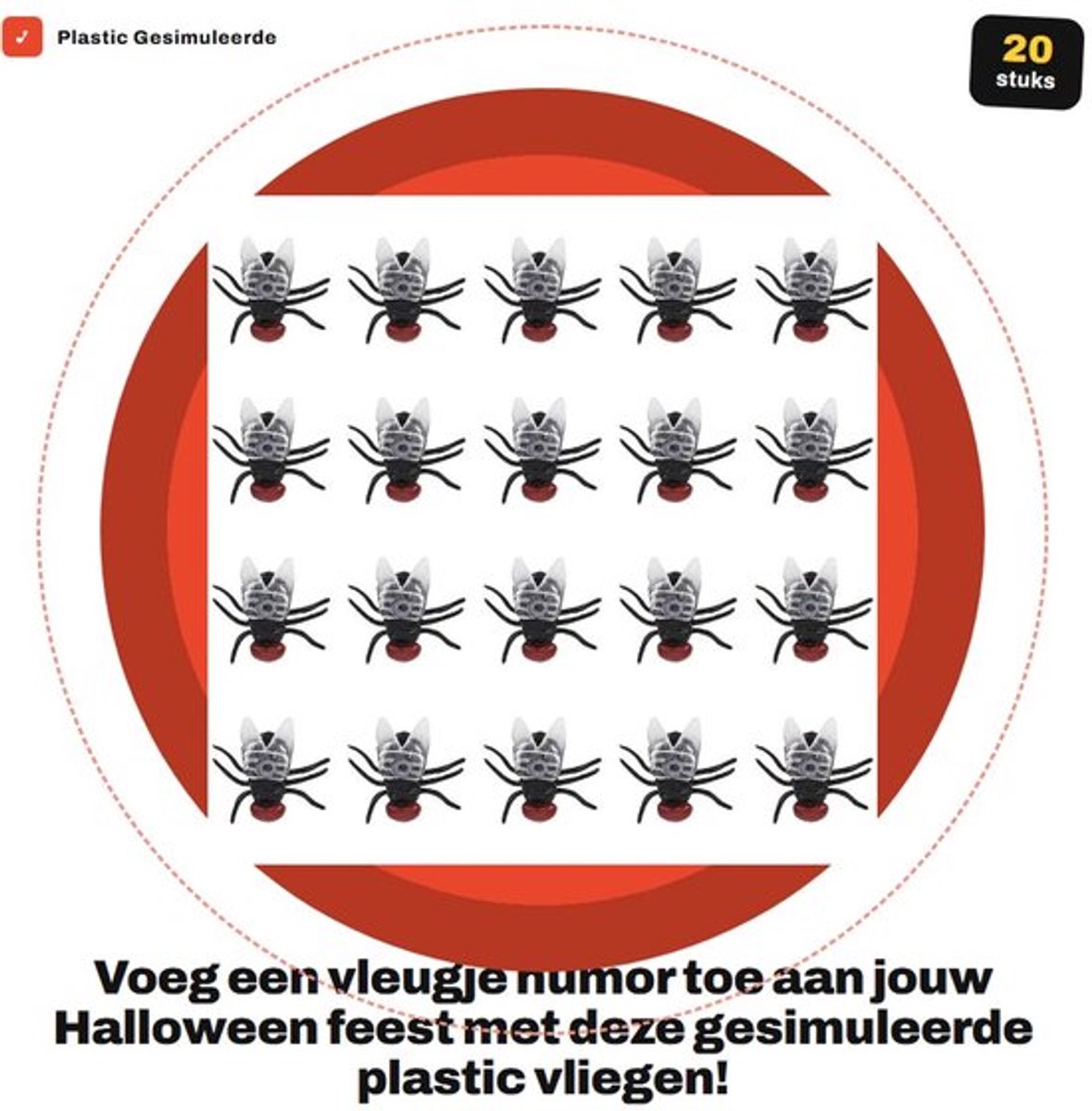Vliegen Speelgoed Set van 20 - Gesimuleerde Vliegen - Lichtgewicht - Interactief Speelgoed - Levensecht Uiterlijk - Hoogwaardig Plastic - Speelgoedvliegen