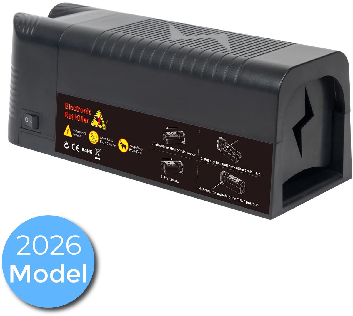 Alluragoods 2-in-1 Elektrische Muizenval en Rattenval - Voor Binnen & Buiten - Oplaadbaar - Gifvrij