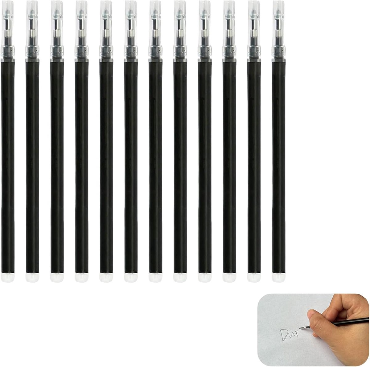 Vervangingsvullingen 0.5mm - Zwart - 12 stuks - Geschikt voor Pilot FriXion - Langdurig schrijfplezier - ShopVlot
