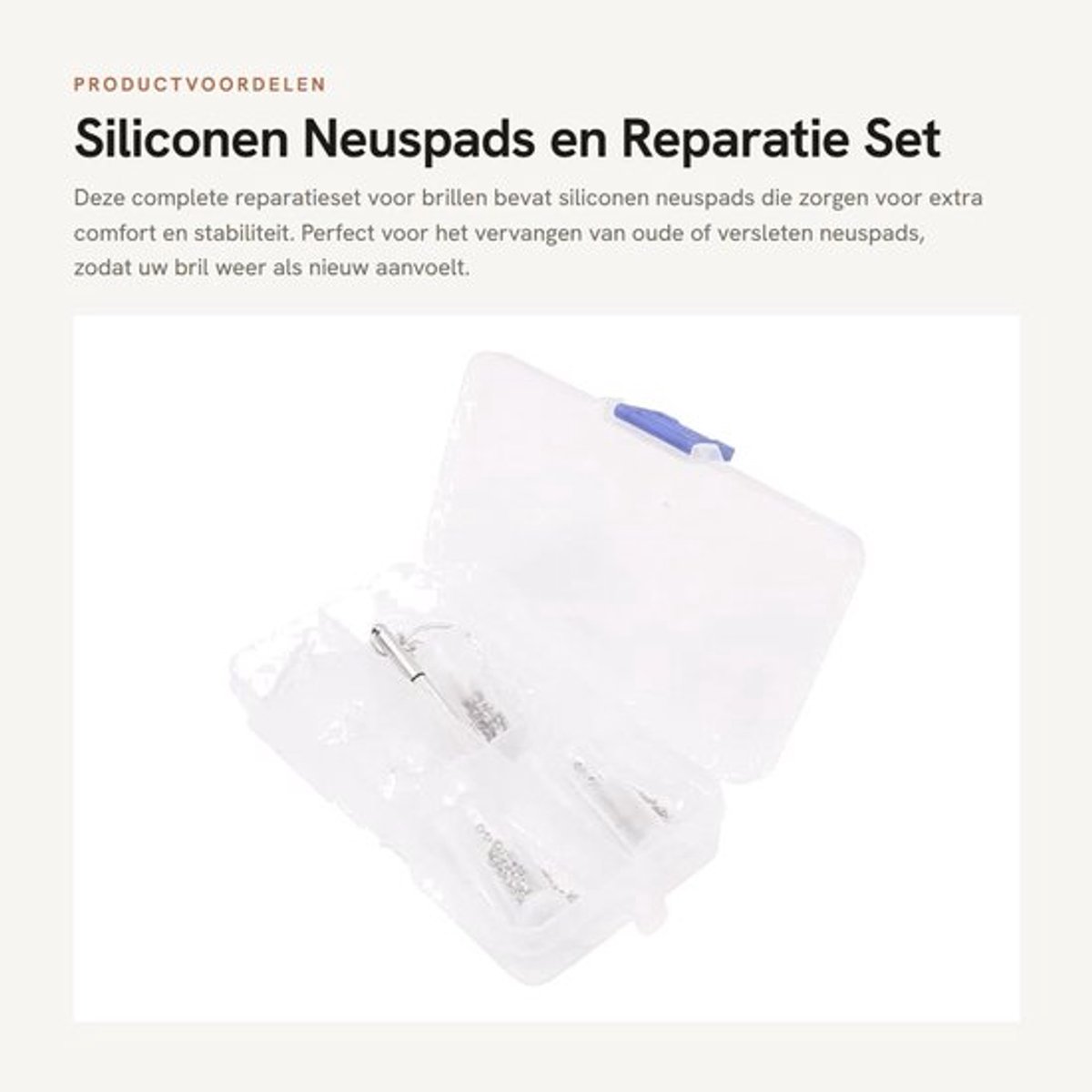 Neuspads Bril Siliconen 15mm - Neuspads Zelfklevend - Antislip Neuspads - Vervangbare Neuspads - Geschikt voor Brillen - Eenvoudig te Gebruiken - Brillenpads
