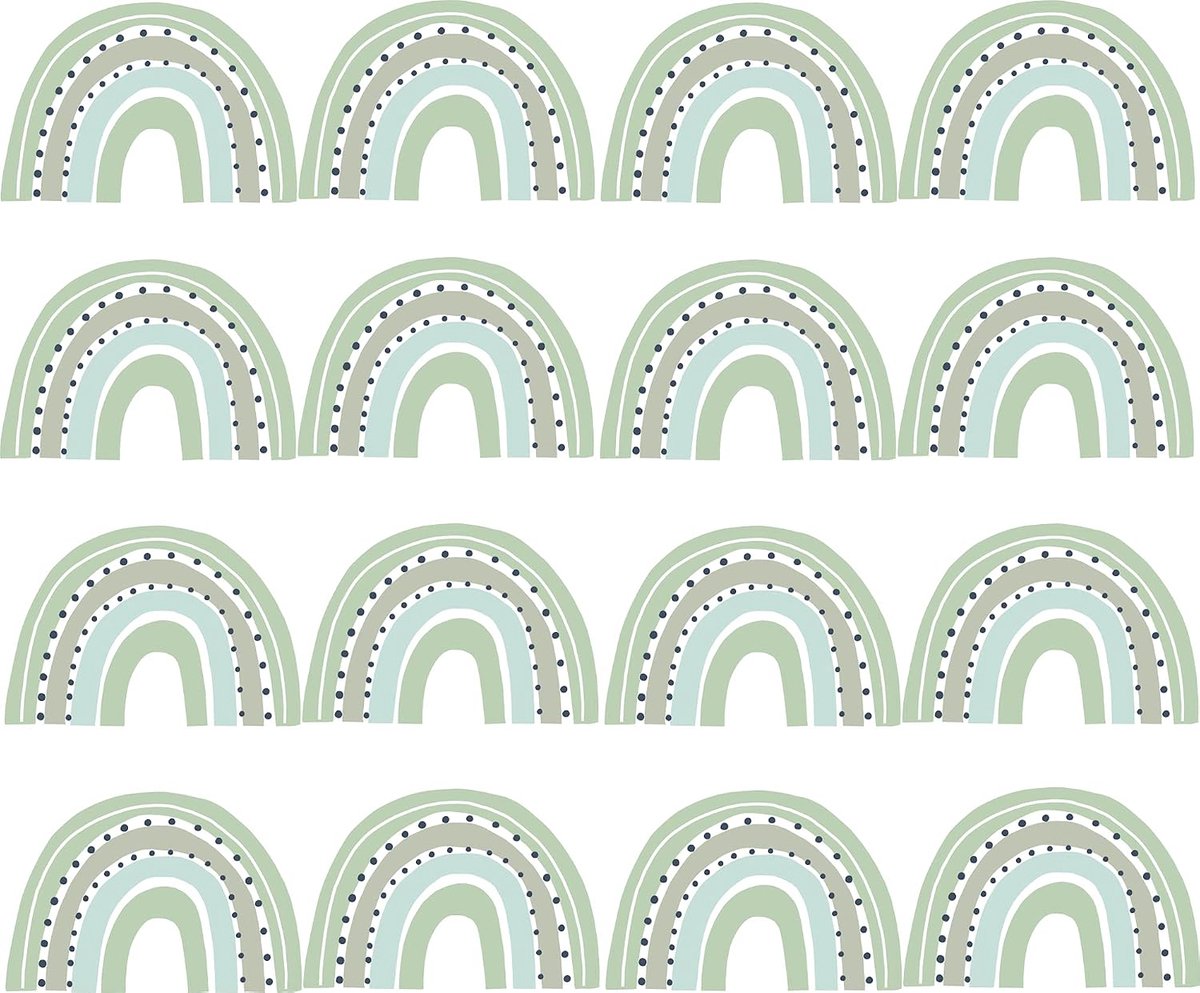 Muursticker set voor kinderen - mini regenboog - wanddecoratie - perfect voor babykamers - ShopVlot