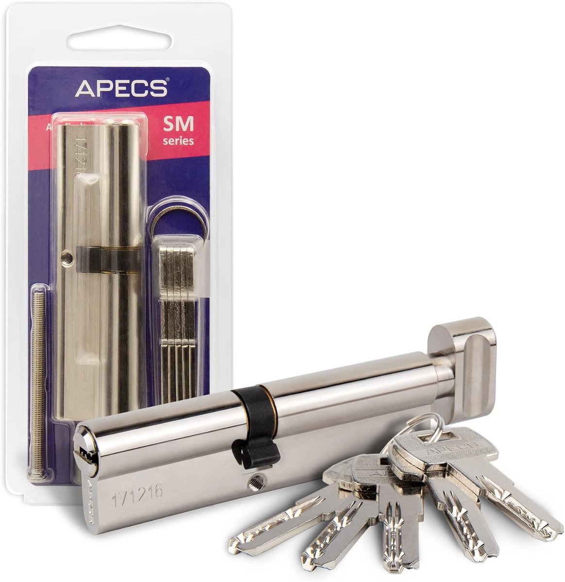 Cilinderslot met Knop 50/60 mm - Messing - Veiligheid tegen inbraak - Geschikt voor huisdeur - ShopVlot
