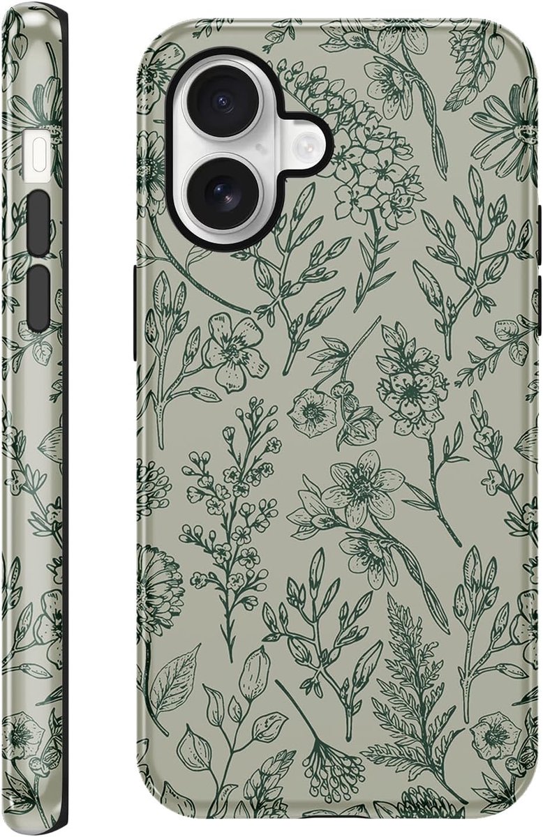 Beschermhoes voor iPhone 16 - bloemenpatroon - dun en zacht - schokbestendig en krasbestendig - ShopVlot