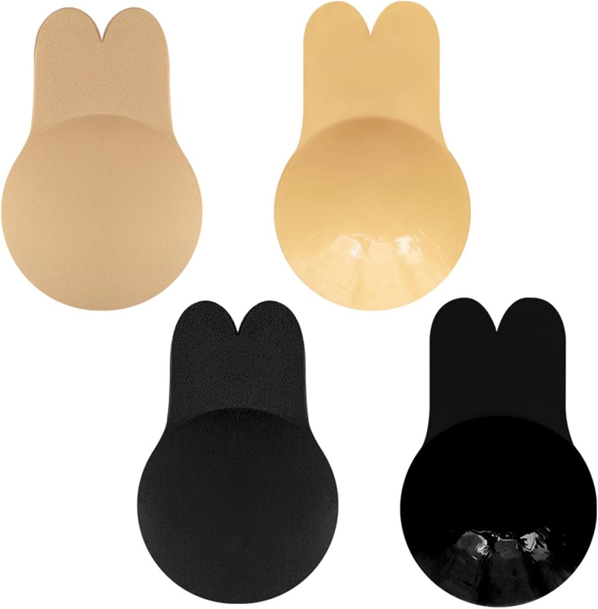 2 Pairs Adhesive Push Up Bra Strapless Bra Self Adhesive Silicone Breast Lifter Self Adhesive Reusable Bra for Dresses - ShopVlot