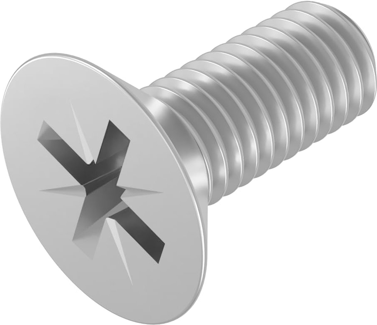 SECCARO Pack of 20 Countersunk Screws M2x5 Stainless Steel V2A VA A2 DIN 965 with Phillips Head / PZ Full Thread - ShopVlot