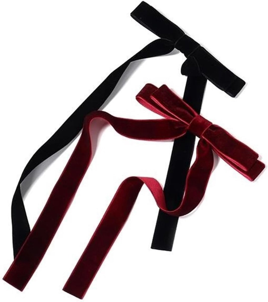 2 Pieces Women's Silk Satin Hair Clip with Bow Elegant Accessories for Girls - ShopVlot