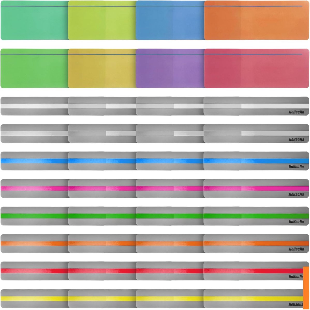 40 Pieces Bookmark Reading Aid Multi-Colour Dyslexia Bookmarks for Kids Teachers Dyslexia People - ShopVlot