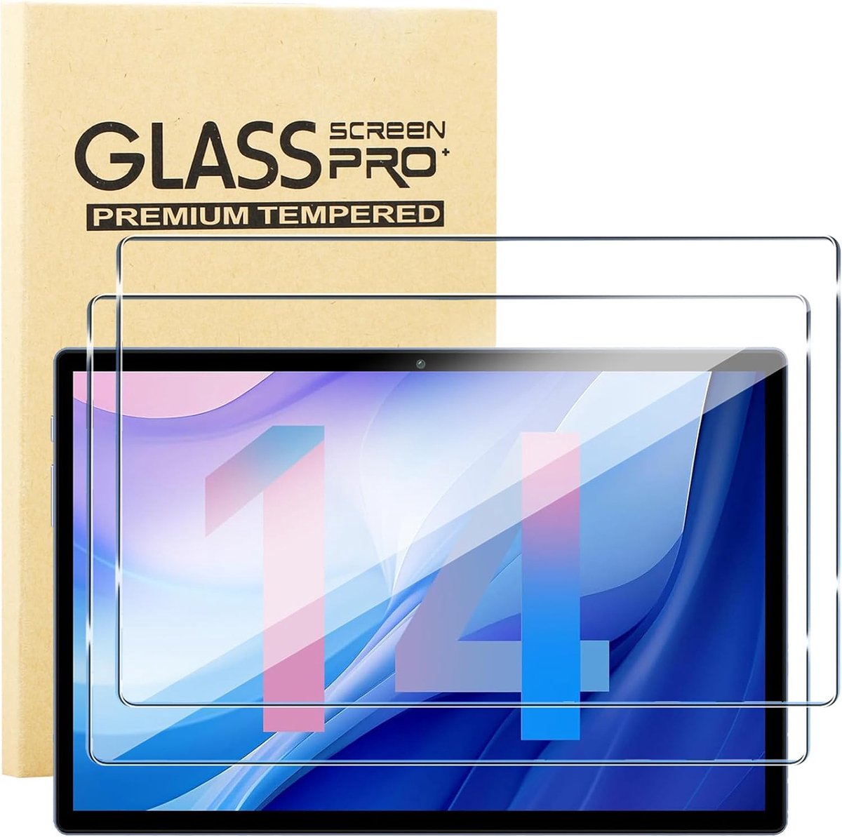 KUSINHOKA [2 x Tempered Glass for ZIOVO Z168 Tablet (25.4 cm), [Scratch Resistant] [9H Hardness] Protective Film [High - ShopVlot
