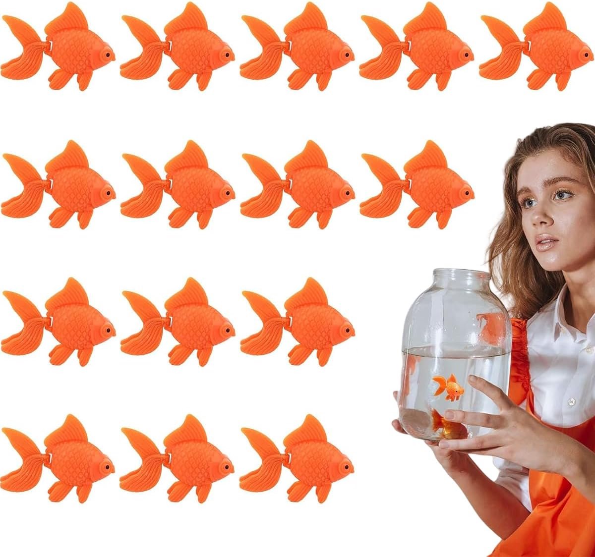 15pcs Artificial Movable Fish Floating Aquarium Decoration Plastic Fish Floating Decoration Goldfish Plastic Fish - ShopVlot