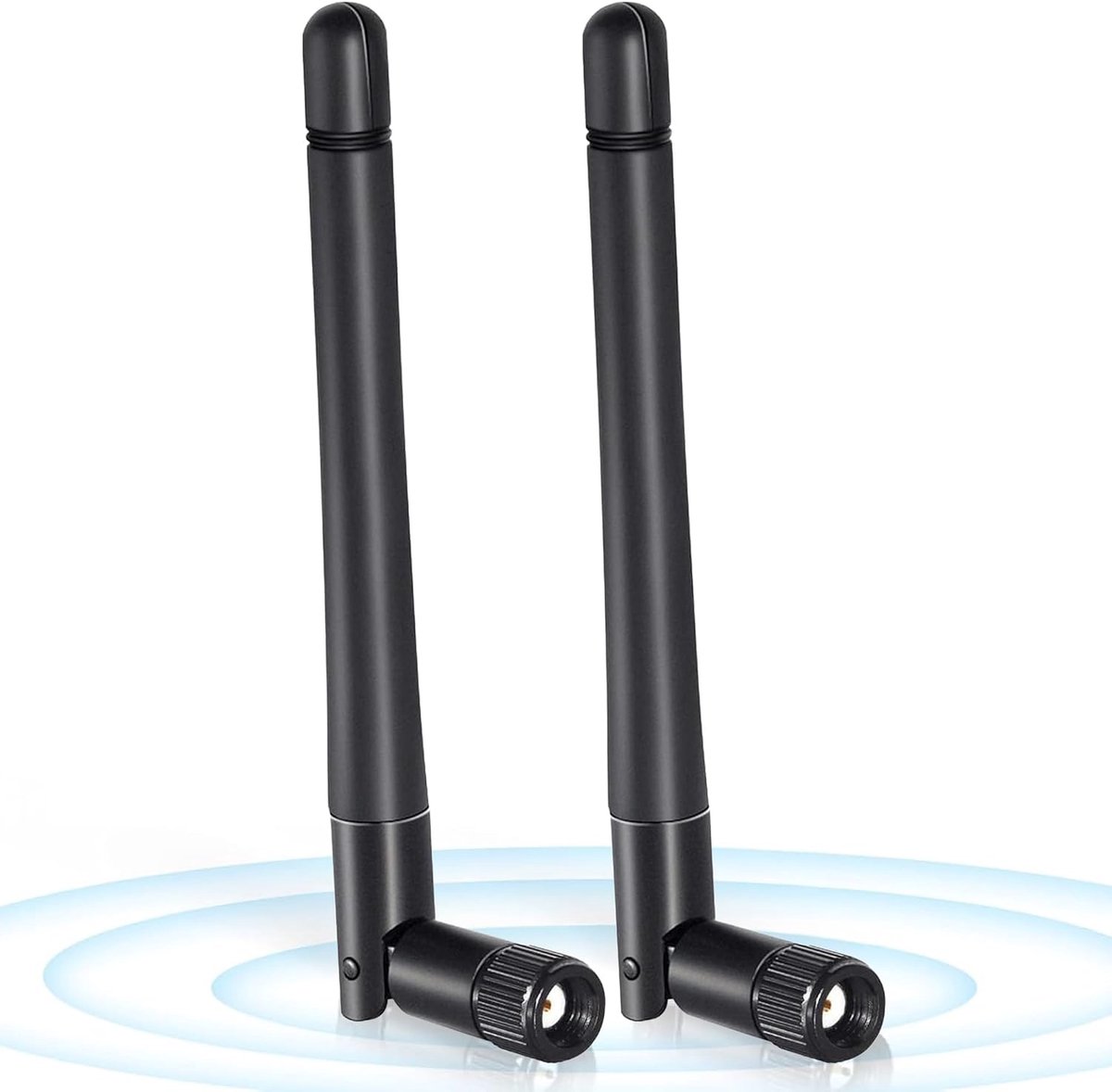5G WiFi SMA Dual Band 2,4 GHz en 5,8 GHz antenne, 2 stuks 3 dBi, zijdelingse rotatie, 90° rotatie, vervanging voor - ShopVlot