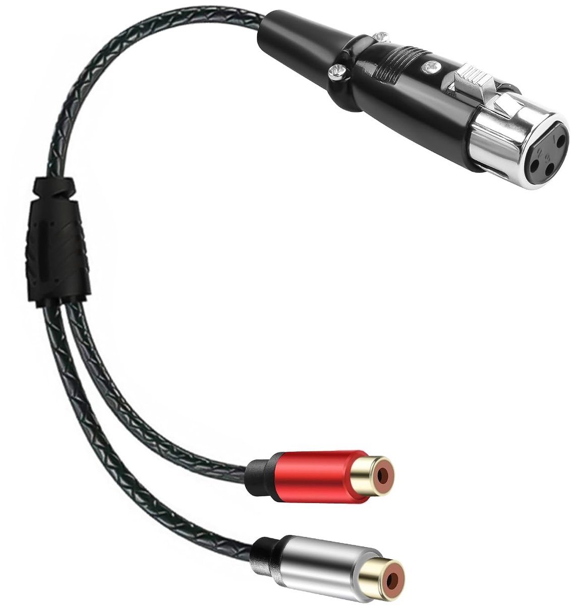 XLR to 2 RCA Symmetric Audio Cable, XLR Female to Dual RCA Female Adapter Cable, XLR to 2-RCA HiFi Connecting Cable - ShopVlot