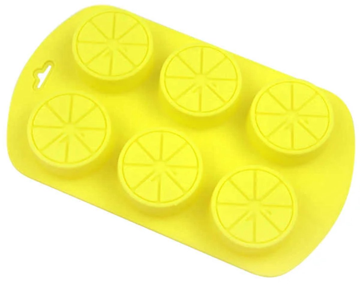 Citroenvormige 3D siliconen mal - 4-delige set (6 holtes per set) - Voedselveilige antiaanbak bakvorm - Chocoladevorm - Geschikt voor het maken van taarten, cupcakes en desserts - Ook geschikt voor het maken van gelei en pudding