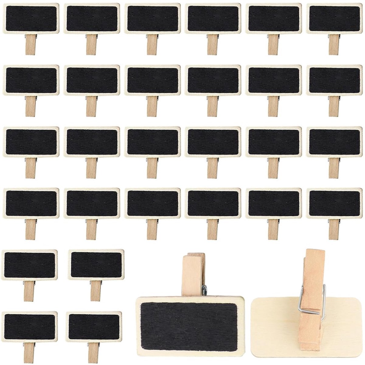 Tafelklemmen 30 stuks - mini-tafeletikettenhouder - herbruikbaar - ideaal voor evenementen - ShopVlot