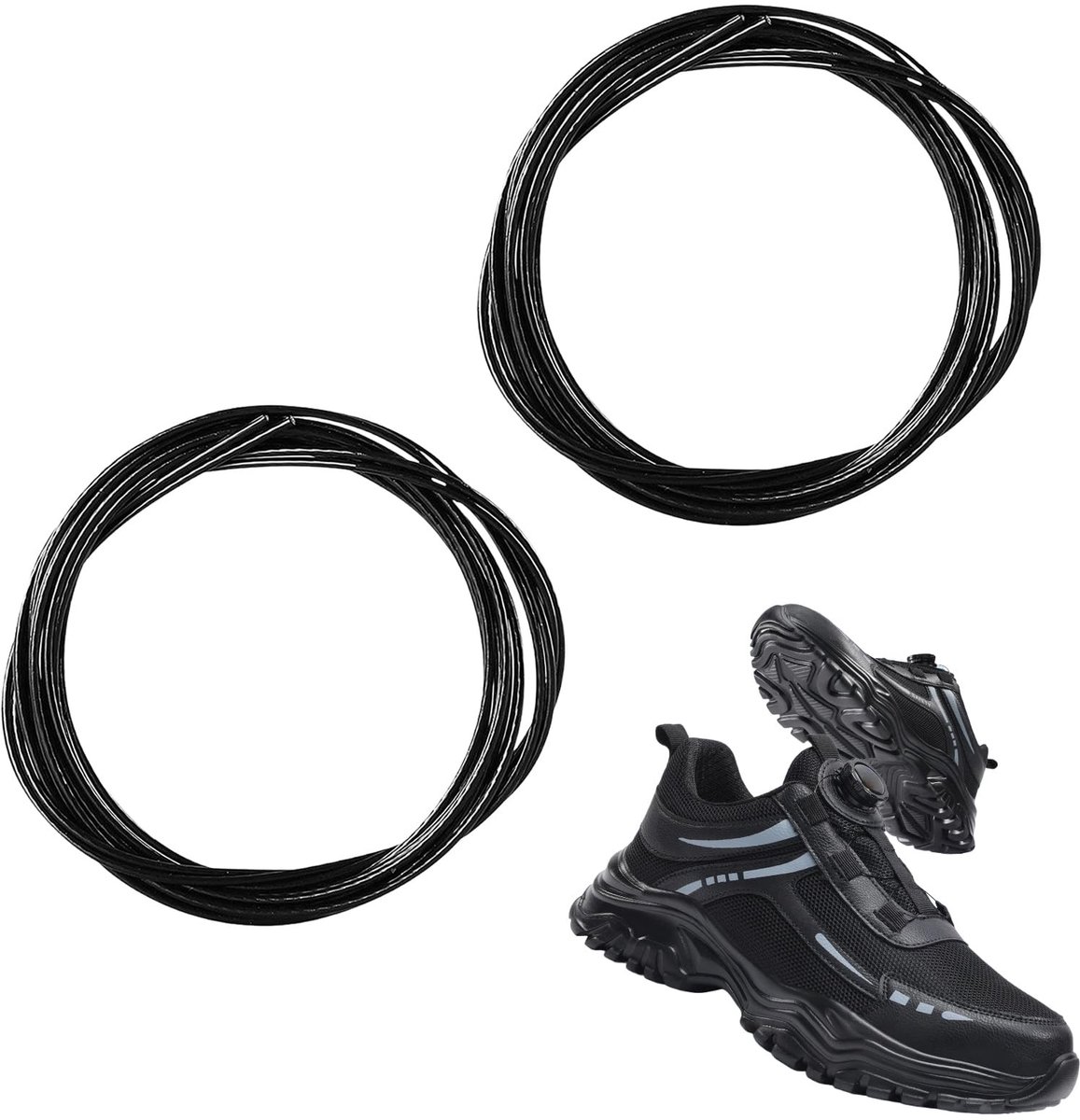 Solidchoice - Set van 4 Elastische Twist-Lock Veters voor Sport- en Casual Schoenen